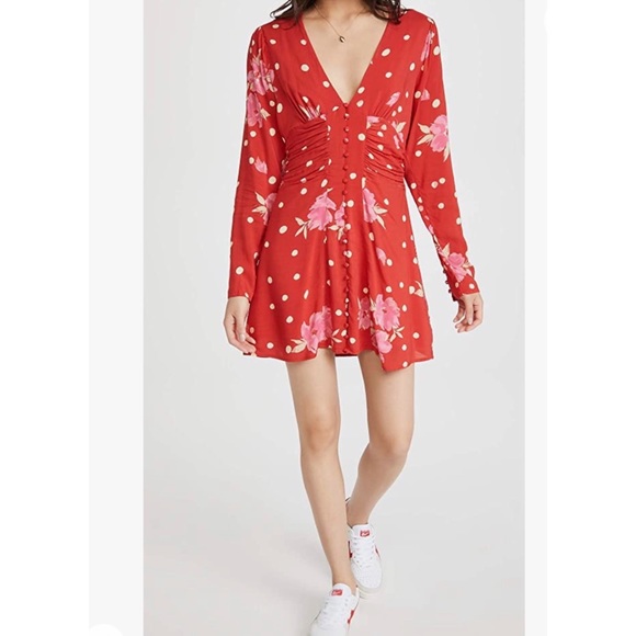 🔥🔥🔥Free People Women's Date Evening Mini Dress L - Picture 3 of 9